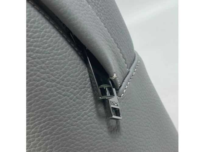 Sac à dos en cuir gris Christian Dior Marron - vue 8