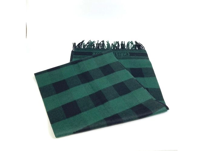 Stola in lana verde Christian Dior - vista 3