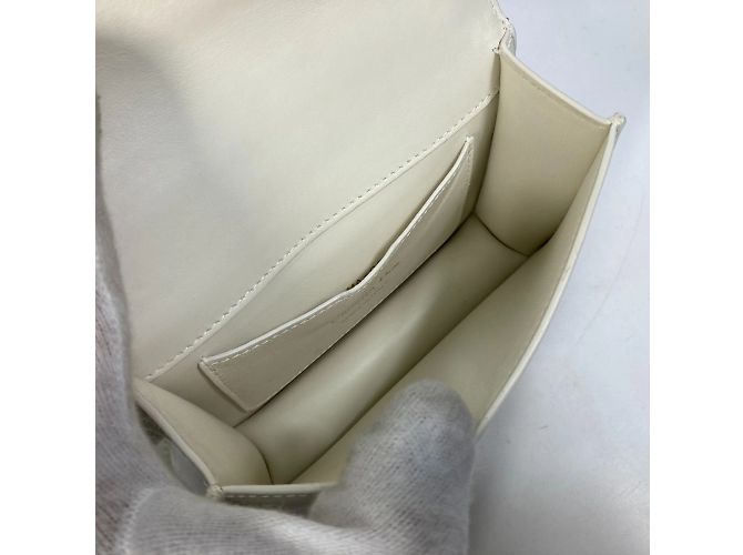 Borsa Crossbody Pochette Hardware CD Christian Dior Bianco - vista 12
