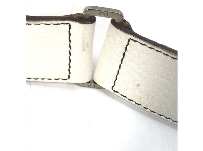 Pochette in pelle bianca Christian Dior Bianco - vista 11