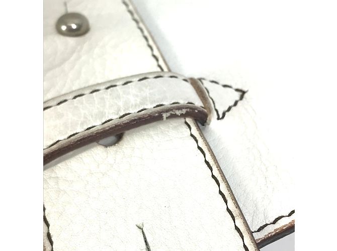 Pochette in pelle bianca Christian Dior Bianco - vista 12