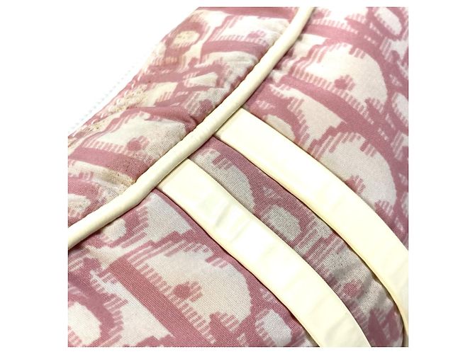 Borsa a spalla in tessuto rosa Christian Dior - vista 11