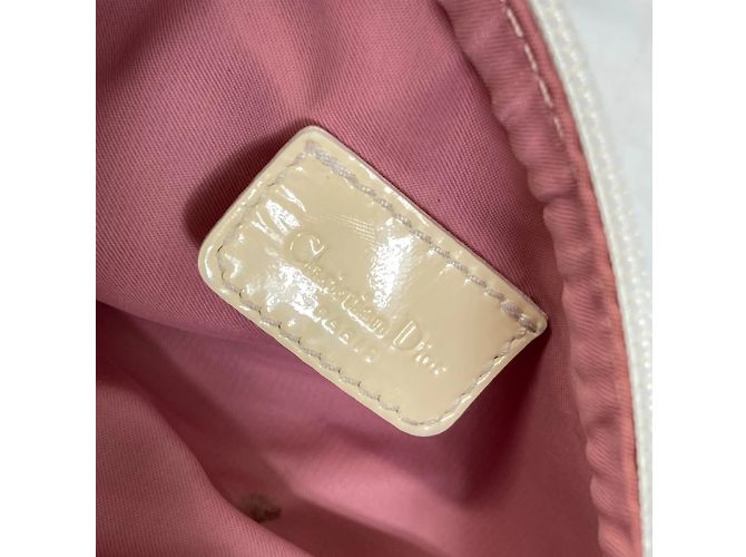 Borsa a spalla in tessuto rosa Christian Dior - vista 15