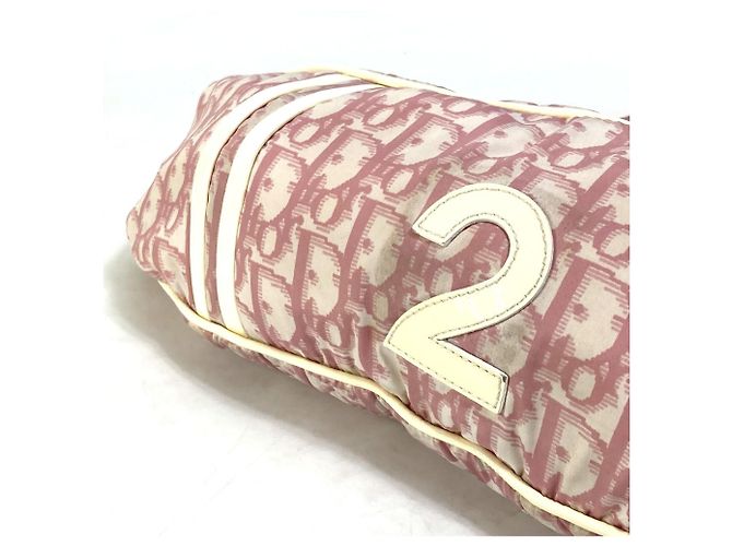 Borsa a spalla in tessuto rosa Christian Dior - vista 2