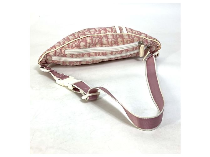 Borsa a spalla in tessuto rosa Christian Dior - vista 3
