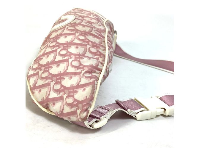 Borsa a spalla in tessuto rosa Christian Dior - vista 4