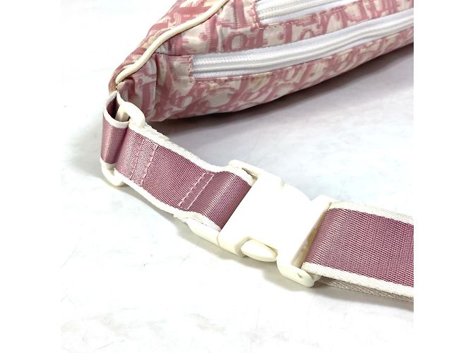 Borsa a spalla in tessuto rosa Christian Dior - vista 6