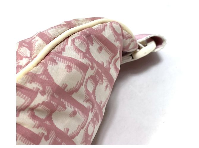 Borsa a spalla in tessuto rosa Christian Dior - vista 9