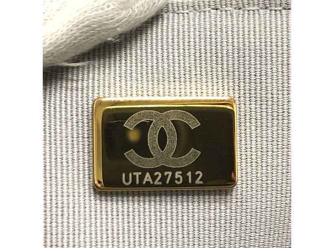 Borsa a spalla in pelle grigia Chanel Marrone - vista 14