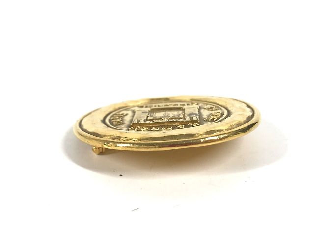 Spilla rotonda vintage Cambon di Chanel D'oro - vista 5
