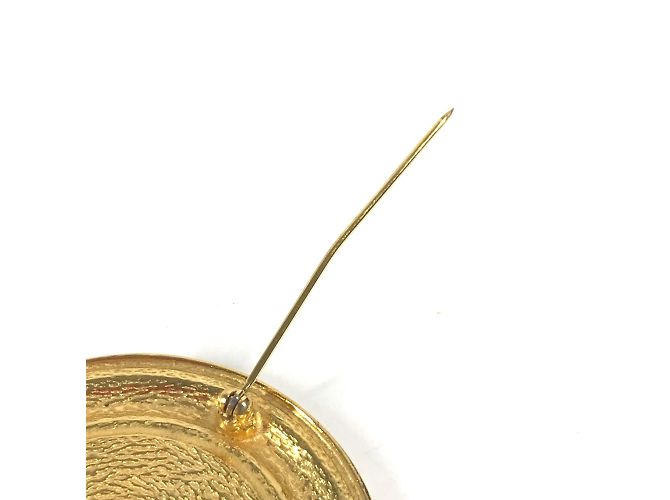 Spilla rotonda vintage Cambon di Chanel D'oro - vista 8