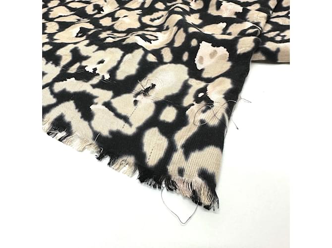 Sciarpa leopardata Christian Dior Beige - vista 10