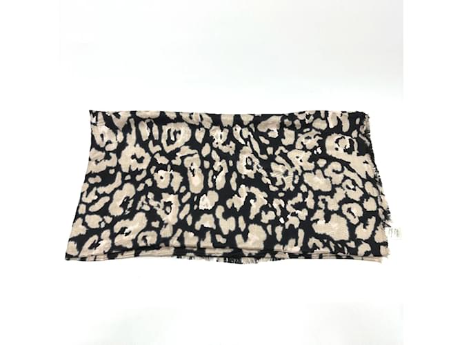 Sciarpa leopardata Christian Dior Beige - vista 2