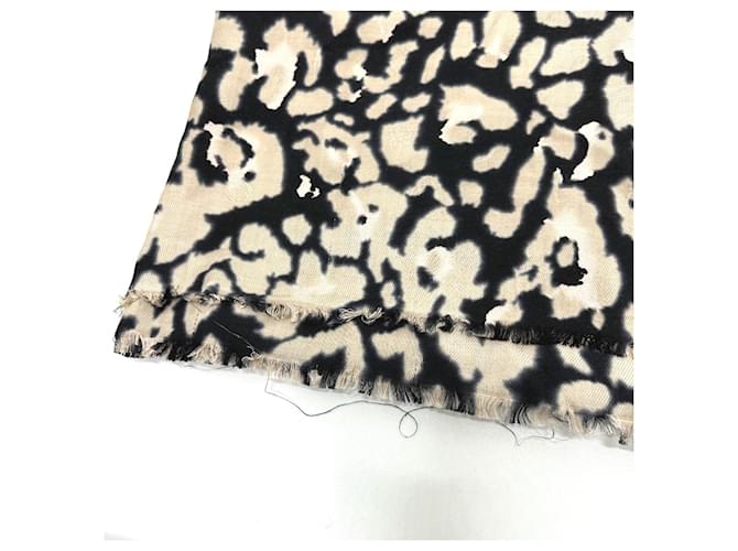 Sciarpa leopardata Christian Dior Beige - vista 6