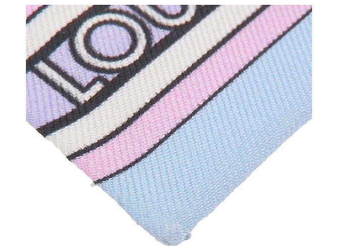 Bufanda de seda Monogram Louis Vuitton Rosa Azul Monograma - vista 6
