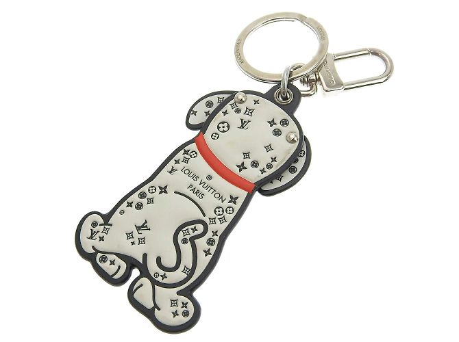 Portachiavi charm Monogram Louis Vuitton Nero Bianco Monogramma - vista 2