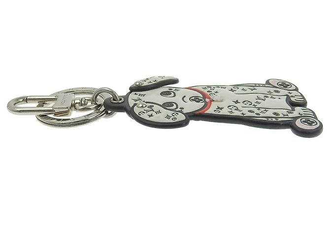 Portachiavi charm Monogram Louis Vuitton Nero Bianco Monogramma - vista 3
