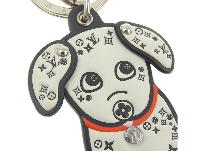 Portachiavi charm Monogram Louis Vuitton Nero Bianco Monogramma - vista 4