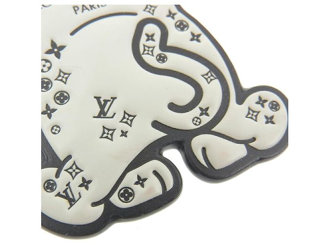 Portachiavi charm Monogram Louis Vuitton Nero Bianco Monogramma - vista 6