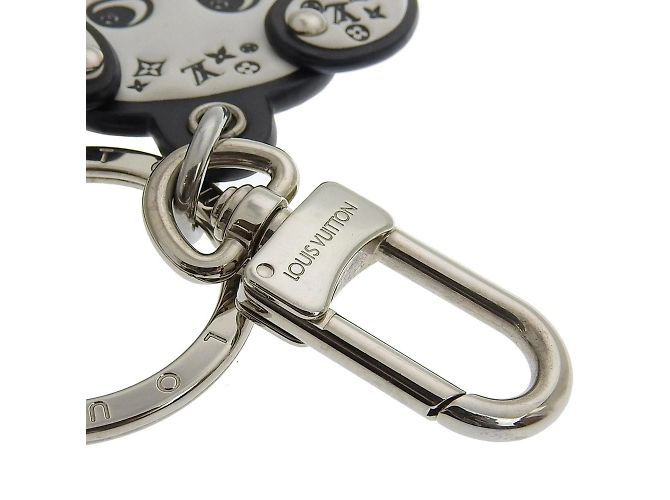 Portachiavi charm Monogram Louis Vuitton Nero Bianco Monogramma - vista 8