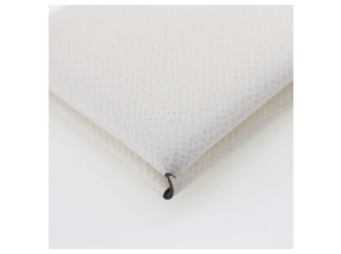 Hermès Tarjetero Hermes Calvi en cuero Epsom blanco - vista 4
