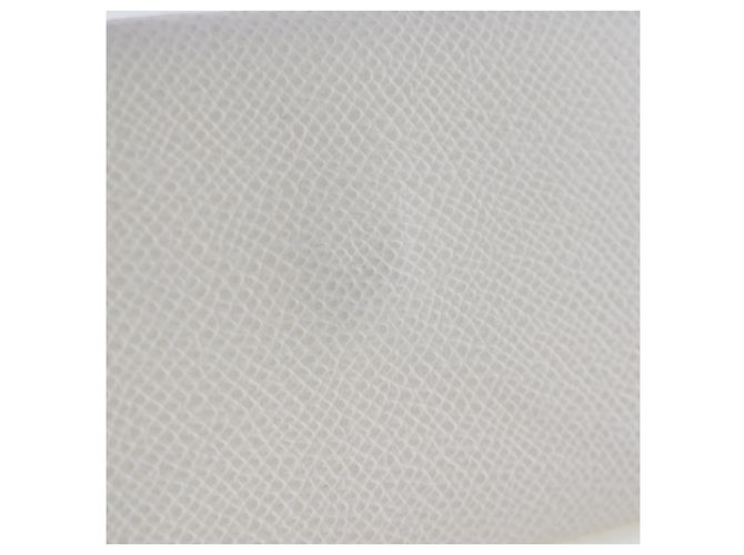 Hermès Tarjetero Hermes Calvi en cuero Epsom blanco - vista 8