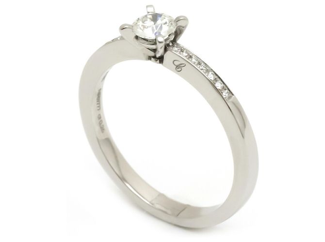 Anello di fidanzamento in platino e diamante Chopard - vista 3