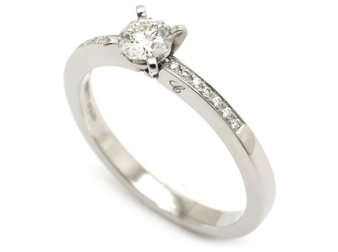 Anello di fidanzamento in platino e diamante Chopard - vista 4