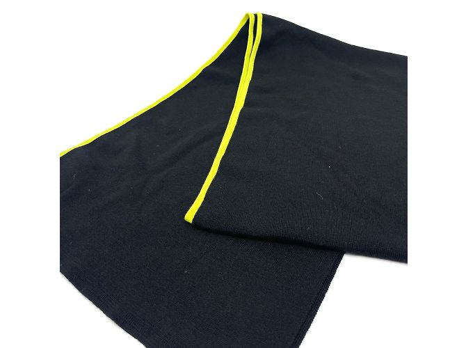 Sciarpa sportiva Chanel in nero e verde fluorescente - vista 4