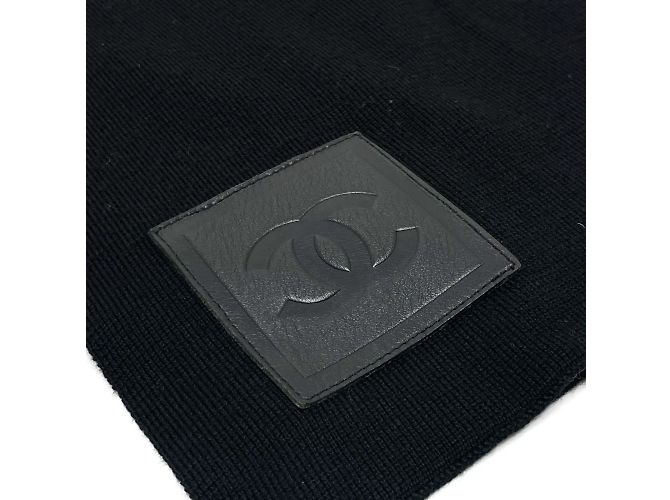 Sciarpa sportiva Chanel in nero e verde fluorescente - vista 9