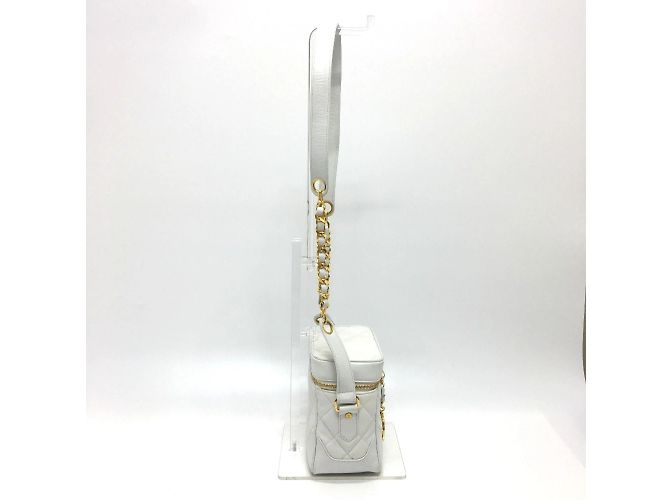 Borsa a Spalla Chanel CC Mark Vanity Bianco - vista 3