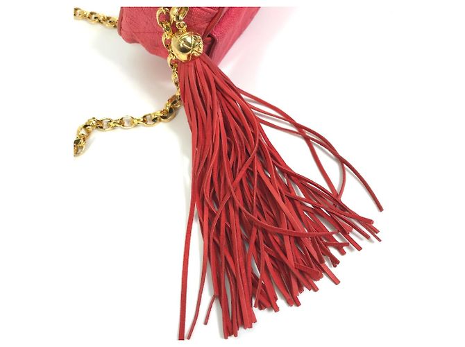 Borsa a Spalla Chanel CC Mark Rossa Rosso - vista 9