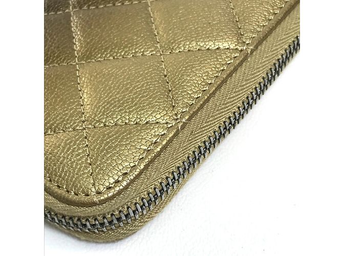 Chanel Gradation Reißverschluss Langbörse Golden - Ansicht 10