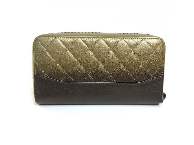 Chanel Gradation Reißverschluss Langbörse Golden - Ansicht 2
