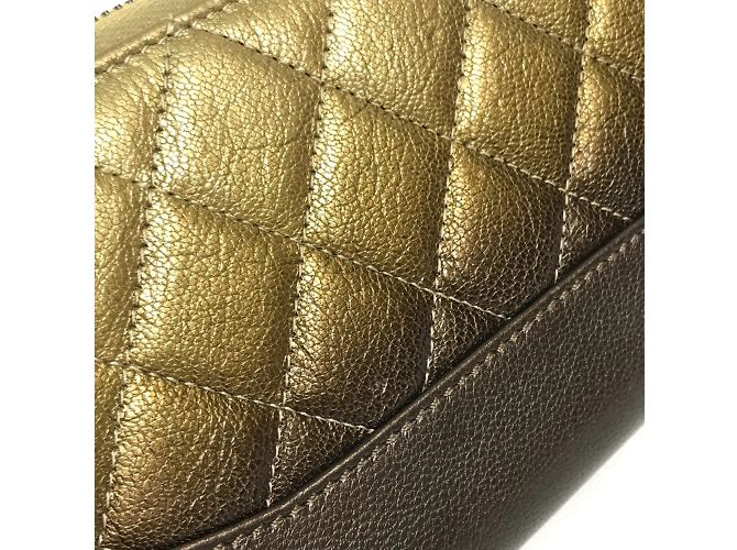 Chanel Gradation Reißverschluss Langbörse Golden - Ansicht 9