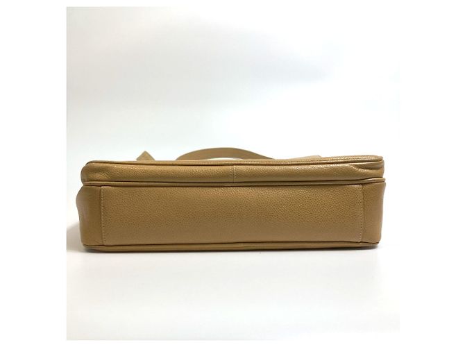 Borsa a spalla in pelle beige Chanel - vista 4