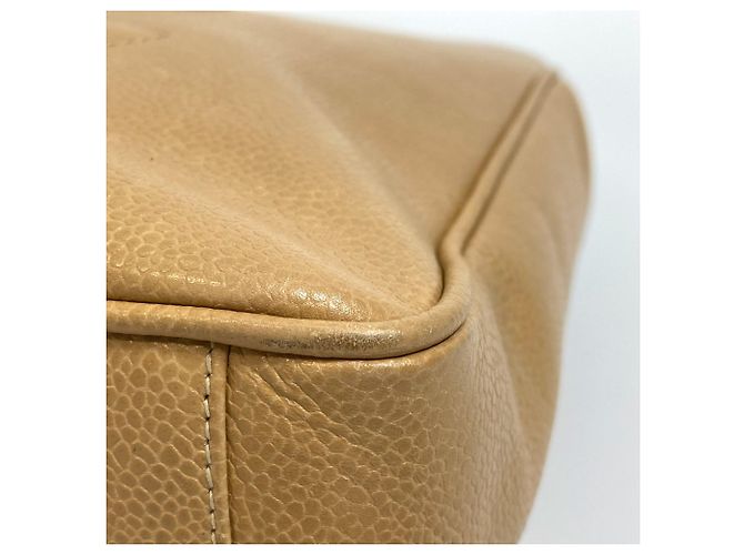 Borsa a spalla in pelle beige Chanel - vista 7