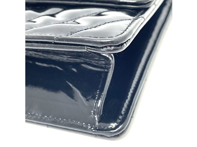 Borsa a spalla Chanel V-Stitch Chevron Nero - vista 4