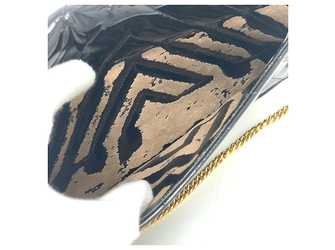 Borsa a spalla Chanel V-Stitch Chevron Nero - vista 6