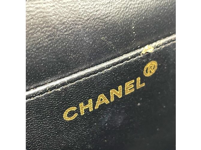 Borsa a spalla Chanel V-Stitch Chevron Nero - vista 9
