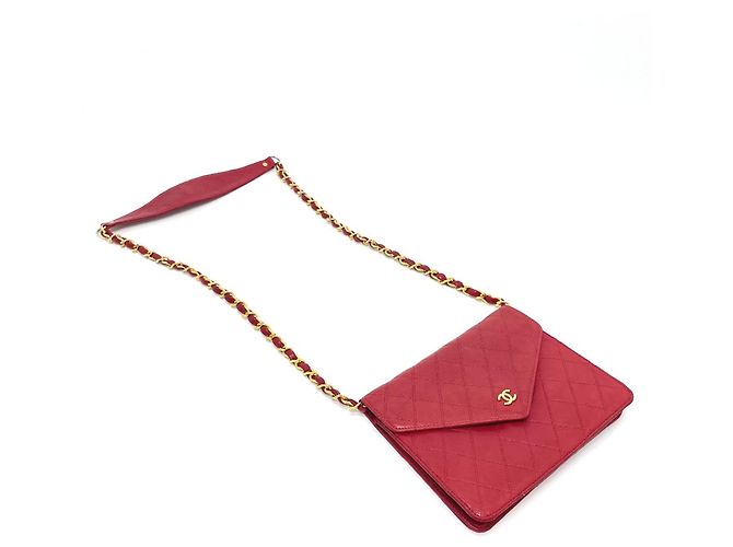 Chanel Bicolor Rote Leder Schultertasche - Ansicht 11