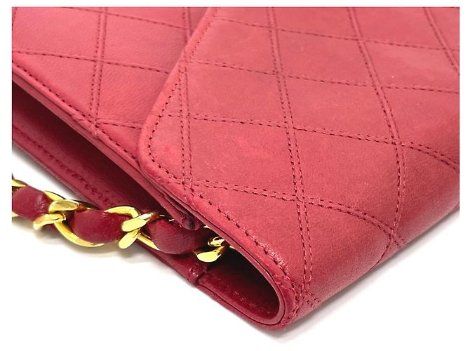 Chanel Bicolor Rote Leder Schultertasche - Ansicht 8