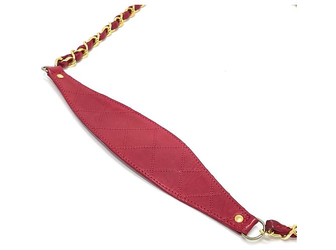 Chanel Bicolor Rote Leder Schultertasche - Ansicht 9