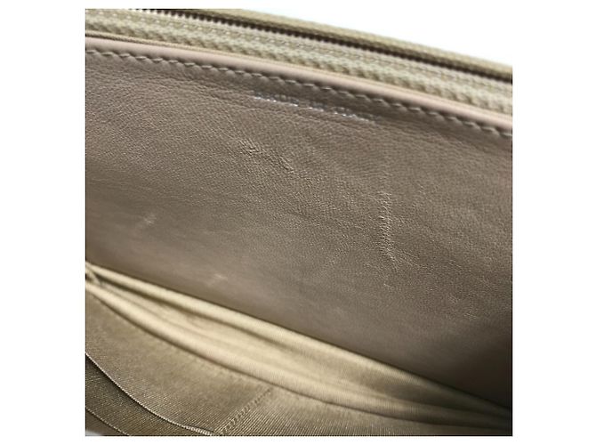 Cartera larga de cuero beige Chanel - vista 14