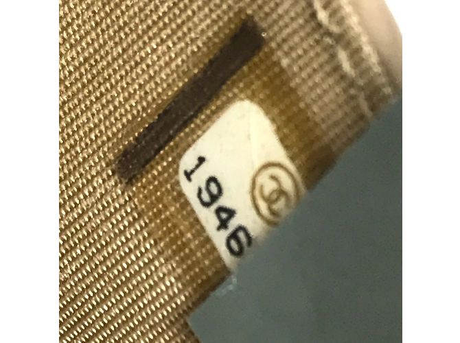 Cartera larga de cuero beige Chanel - vista 16