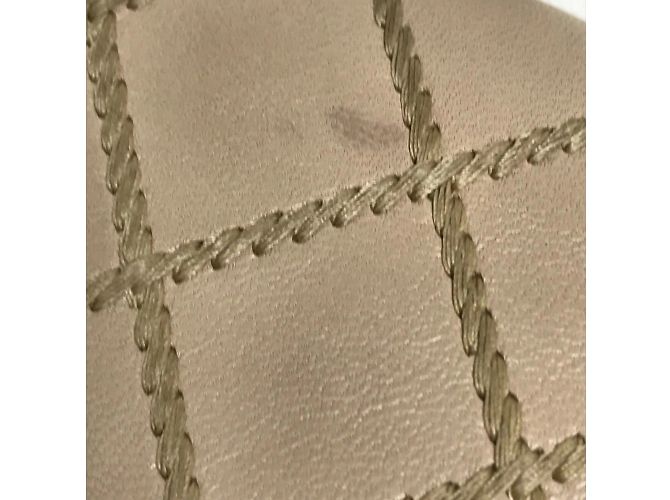 Cartera larga de cuero beige Chanel - vista 7