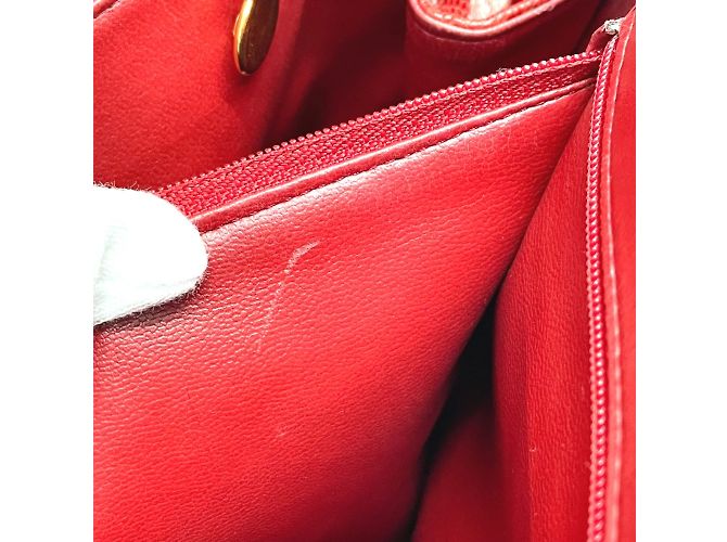 Timeless Borsa a spalla in pelle rossa Chanel Rosso - vista 12