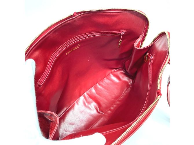 Timeless Borsa a spalla in pelle rossa Chanel Rosso - vista 9