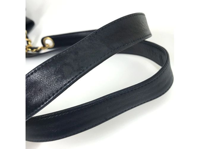 Borsa a spalla in pelle blu navy Chanel - vista 12