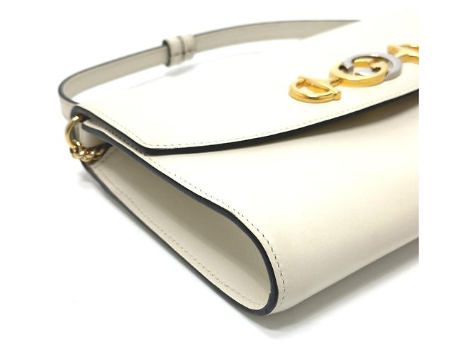 Borsa a Spalla Gucci 572375 Chain Bianco - vista 5